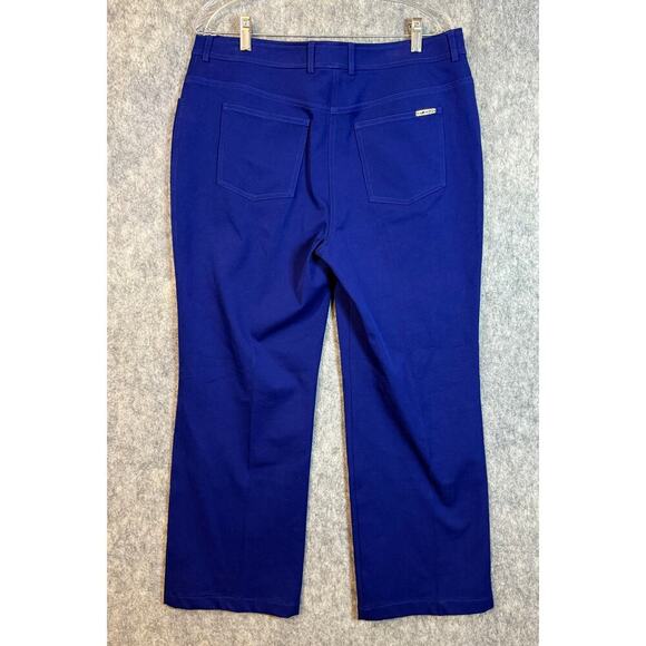 NEW ST. JOHN Womens Classic Marie Cobalt Blue Pants Size 14 - Picture 3 of 10